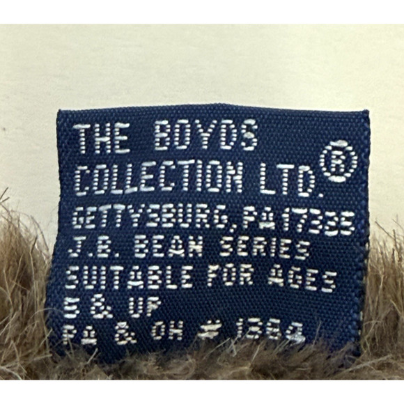 Vintage The Boyds Collection 1985-95 JB Bean Series Jointed Teddy Bear Brown - Picture 7 of 9